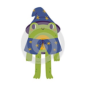 Cartoon frog wizard