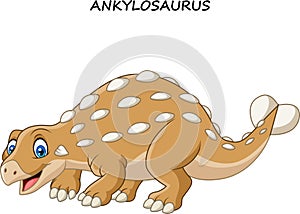 Cartoon funny ankylosaurus