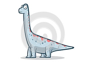 Cartoon Funny Brachiosaurus photo