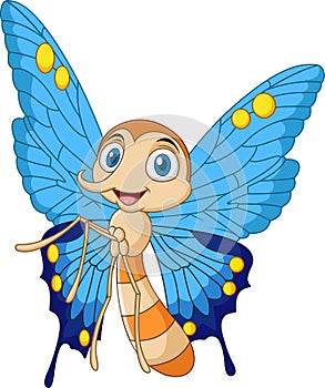 Cartoon funny butterfly