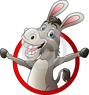 Cartoon funny donkey