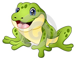 Cartoon funny frog