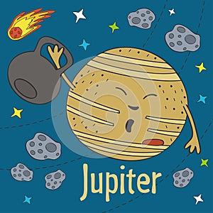 Cartoon funny Jupiter