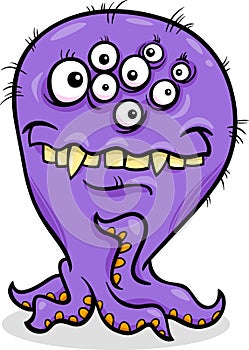 Cartoon funny monster illustration