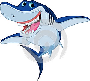 Cartoon funny shark
