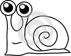 Cartoon funny snail