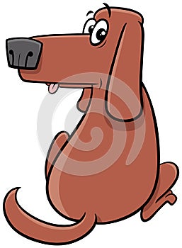 Cartoon funny surprised dog comic animal character