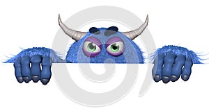 Cartoon furry toy monster photo