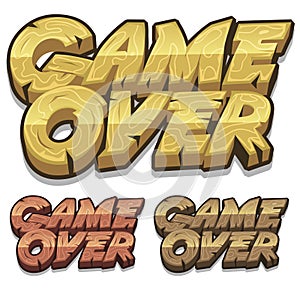 Cartoon Game Over Icon For Ui Game