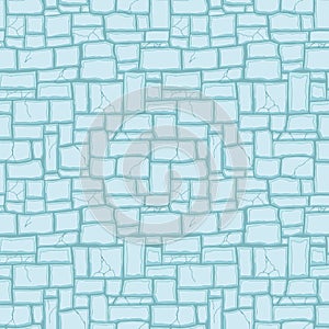 Cartoon game texture, ice surface seamless pattern. Game asset walls and environment background