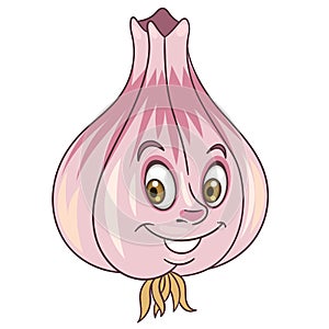 Cartoon garlic clove character
