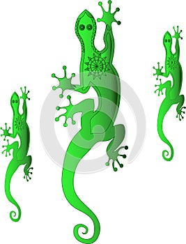 Cartoon geckos