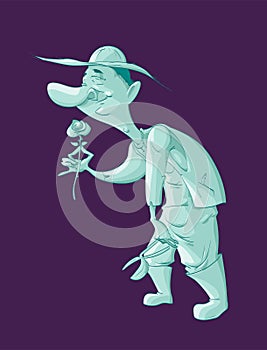 Cartoon ghost gardner