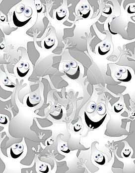 Cartoon Ghosts Background