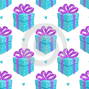 Cartoon Gift Box Seamless Pattern