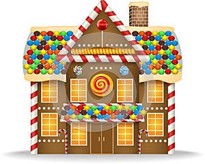 Cartoon gingerbread house