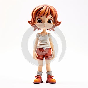 Cartoon Girl Figurine With Canon Eos 5d Mark Iv Style