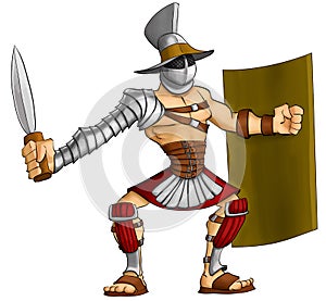 Cartoon gladiator