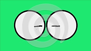 Cartoon glancing eyeball animation
