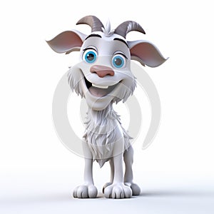 Cartoon Goat With Big Blue Eyes - Daz3d Style