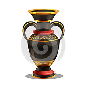 Cartoon golden award, ancient vase.