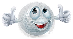 Cartoon golf ball character