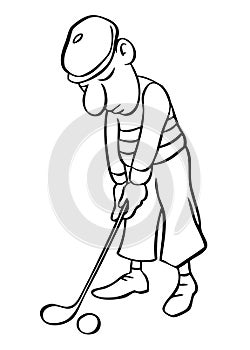 Cartoon Golfer Vector