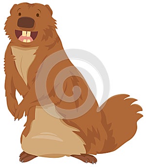 Cartoon gopher animal character