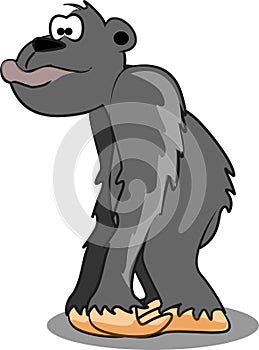 Cartoon gorilla,vector