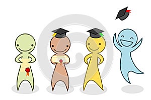 Cartoon graduation