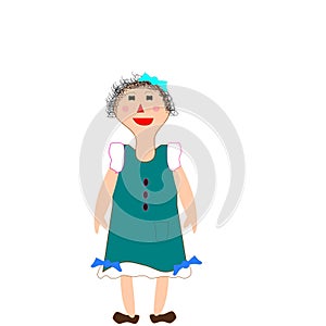 Cartoon Grandma Isolated Vector