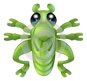 Cartoon grasshopper insect bug