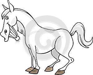 Cartoon Gray Horse