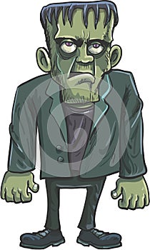Cartoon green Frankenstein
