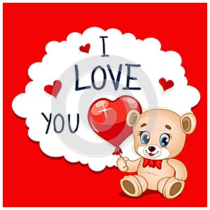 Cartoon Greeting Card Valentines Day