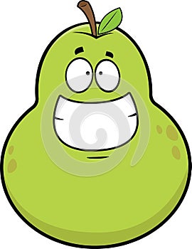 Cartoon Grinning Pear