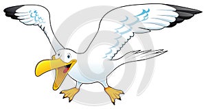 Cartoon gull