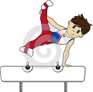 Cartoon Gymnast