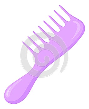 Cartoon hair brush. Palstic wide tooth comb photo