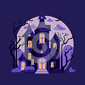 Cartoon Halloween Haunted House