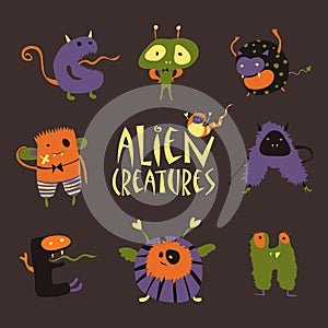 Cartoon halloween monsters