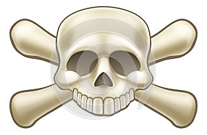 Skull and Crossbones Pirate Cartoon