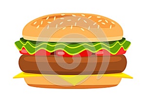 Cartoon hamburger