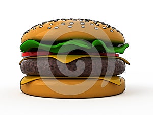 Cartoon hamburger photo