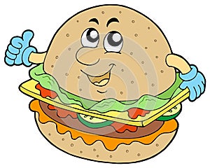 Cartoon hamburger