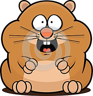Cartoon Hamster Happy