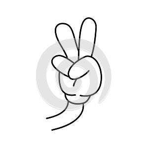 Cartoon hands. Comic arms with fingers outline various gestures, cartoon character body parts. isolated vector set. Gesture hand