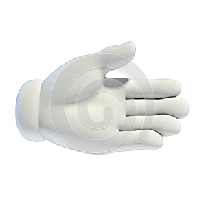 Cartoon hands set - handshake gesture 3d rendering