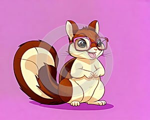 Cartoon happy comic friendly squirrel cute comedy clipart