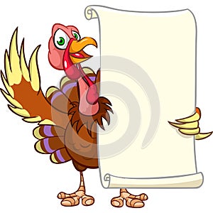 Cartoon happy cute thanksgiving turkey bird. Vector illustration isolated. Design for Thanksgiving Day